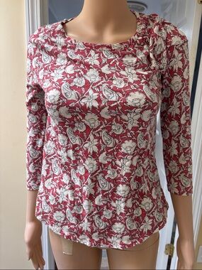 Paisley 3/4 sleeve Tshirt size small Lucky Brand